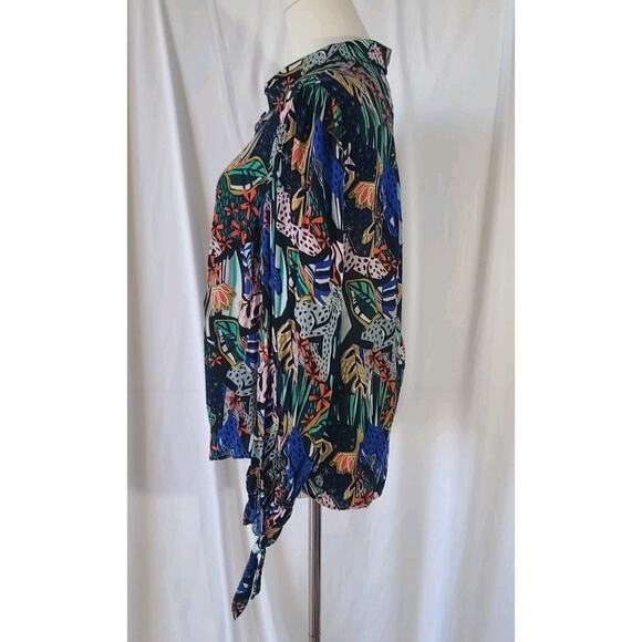 Anthropologie Maeve Masha Volnova Jungle Daydream Carmiel Button Down Shirt US 4 - Picture 9 of 14